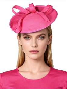 HIMESPORT Mũ dự tiệc trang trọng dành cho nữ, kiểu mũ Kentucky thanh lịch có nơ, phù hợp cho cô dâu, đám cưới, tiệc trà, tiệc cocktail. - A - Xem 17