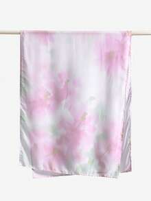 1件装女士花卉水彩印花头巾，印花头巾，波浪纹印花，双色波西米亚风格，数码水彩雪纺头巾，时尚百搭，多功能防晒围巾，可作头巾、腰带、披肩使用，适合所有季节，日常佩戴 - 彩色 - 查看 9