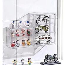 Wall-Mounted Storage Box, Multi-Purpose Storage Box With Partitions, High Light Transmittance Thickened Plastic Display Box, For Bathroom, Kitchen, Living-Room, Study - Clear - View 3