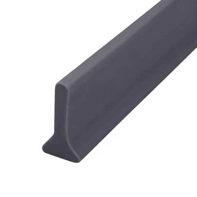 Shower Threshold Water Dam Barrier, Self Adhesive Silicone Waterproof Barrier Bathroom And Kitchen Shower Water Guard For Dry And Wet Separation Caulk Seal Strip Edge Trim (3m, Balck)