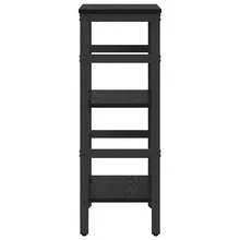 vidaXL Bücherregal Schwarz Eichen-Optik 40 x 29,5 x 81 cm - Schwarz - Übersicht 6