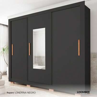 Ropero Londrina 190cm negro Loomber