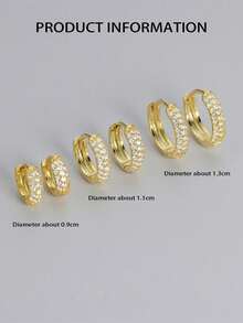 1 pièce Boucles d'oreilles minimalistes à double anneau en argent sterling 925, tailles 9 mm, 11 mm, 13 mm, convient pour le port quotidien des femmes et en cadeau pour la petite amie - boucle d'oreille unique - Voir 2