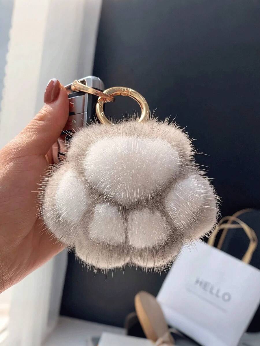 1pc Cat Paw Pendant Bag Charm, Cute Mini Paw Keychain Accessory, Birthday Gift - Multicolor - View 1