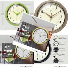 Reloj de pared retro de 9 pulgadas con barrido silencioso sin marcas de mediados de sio moderno y de cocina comedor con movimiento de cuarzo estilo retro latte-B031 - Café con leche - Ver 3