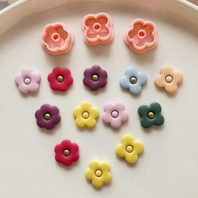 用于制作耳环的花朵造型聚合物粘土切割器，精密刀模 - 免充电陶艺及工艺用品 - 适用于珠宝制作和手工艺者 - DIY爱好者的完美礼物