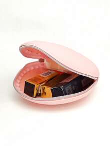 Dior Túi đựng mỹ phẩm bằng silicon màu hồng 15*15cm, túi tròn mềm mại, túi đựng đồ trang điểm, túi đựng trang sức, món quà lý tưởng cho bạn gái hoặc vợ vào ngày Valentine. - Hồng - Xem 2