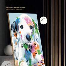 SNA 2026新款全套十字绣动物狗图案DIY刺绣和编织工艺品DIY套件，包括刺绣套件、十字绣套件、钩针套件、戳绣套件、缝纫配件、缝纫套件、绣线、工艺套件、针线材料、缝纫图案、钩针工艺用品、刺绣套件、初学者缝纫图案 - 需要自己繡製,不含框架 - 查看 4