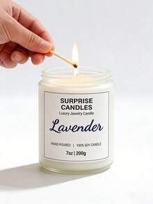Surprise Lavender Scented Candle 7oz/200g, 100% Soy Wax Candle With Adjustable Ring Inside, Luxury Jewelry Candle Creative Gift For Her - A - View 5