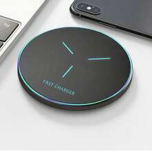 15W Wireless Charger, Compatible With IPhone 17/16/15/14/13/12 Pro/XS Max/Mini/X/XR, Inductive Fast Wireless Charging Pad, Compatible With Samsung - Black - View 1