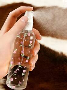 1pc Pink Tulip Pattern Spray Bottle - Reusable Portable Spray Bottle, Suitable For Essential Oils, Perfumes And Skincare Liquids, Suitable For Hair Salons, Kitchens, Bathrooms, Gardens, Suitable For Travel And Business, Mother's Day Gift, Spring Decoration, Travel Essentials (Pattern Randomly Cut) - Multicolor - View 5