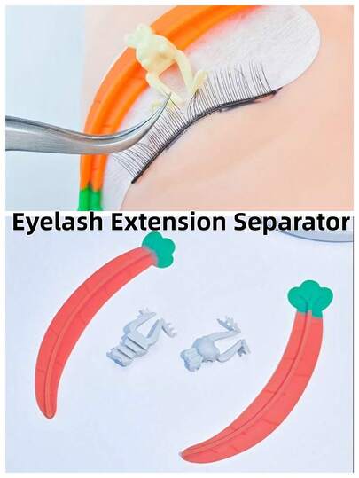 Libeauty 1 Pair Eyelash Extension Supplies Separator, Silicone Material, Reusable After Washing, Suitable For Eyelash Extensions