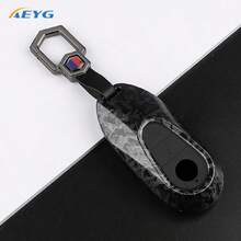 Ốp chìa khóa xe hơi bằng nhựa ABS kiểu sợi carbon cho các dòng xe C-Class, E-Class, S-Class, GLC W206 W214 W223 E300 C260 C300 S450 S500 S400 - Mercedes-Benz C-Class - Xem 4