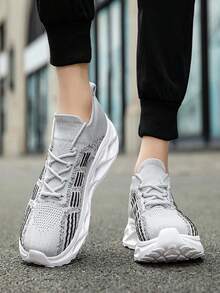 New Fashionable Classic Lightweight Solid Color Casual Fringe Sneakers, Outdoor Casual Sports Shoes For Spring And Summer - Grey - View 2