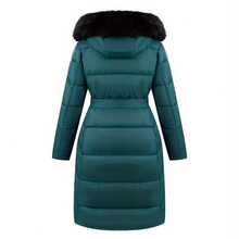 Women'S Easy And Warm Mid-Length Coat For Autumn And Winter, Featuring A Hood, Versatile Design, Adjustable Waist With A Belt, And Faux - màu đen - Xem 6