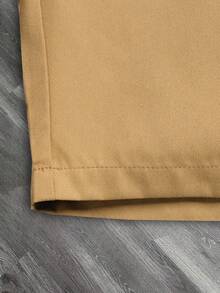Men's Casual Elastic Waist Shorts, Street Style, Summer - Khaki - View 8
