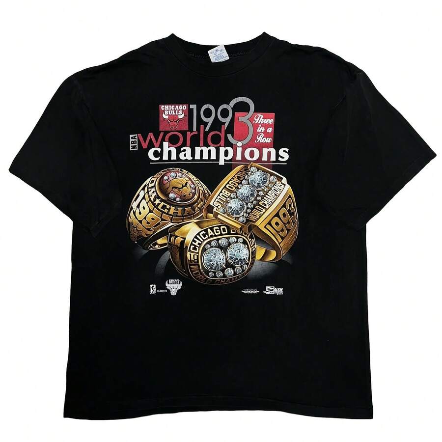 Vtg 90s  Sportswear Chicago BullsS  1993 Ship Rings T Shirt XL - 款式4 - 查看 1