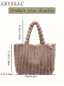 Y2K Retro Plush Faux Fur Shoulder Bag - Pink Leopard Print Fashion Statement Piece, Convertible Top Handle Crossbody Bag For Women,Y2K Aesthetic Fuzzy Leopard Handbag | Compact Spacious Underarm Shoulder Bag Taupe Brown - Everyday Essential ,New Arrival Hollow Out Totes Bags For Women Large Capacity Straw Woven Handbag Shoulder Bag Vintage Travel Beach Bag Shopping Pack Beach Bag School Bag, Back To School Backpack, Large Capacity, Laptop Compartment, Luggage Strap Design, Portable, Classic Suitable For Teen Girls Women Perfect For Back To School, First Day Of School, Middle School, High School, Outdoor The Christmas Season, Christmas Market Bag [US Local Warehouse] - 彩色 - 查看 4