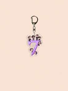 1pc Acrylic Keychain, V Layover Boy With L UV Seven A-Share, St Black Swan, K-Pop Number 7 Album Seven Bagcharm; Best Choice For Fans; Creative K-Pop Lover Campus Cartoon Christmas Gift - Multicolor - View 9