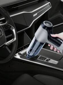 3-In-1 Car Vacuum Cleaner, High Suction Portable Cordless Vacuum Cleaner For Dry & Wet Use, 2400mAh - Grey - View 3