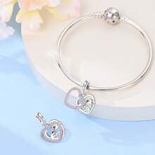 1 情人节系列 - 玫瑰爱心气球月亮安全链吊坠，适用于 3mm 原装手链 DIY 串珠手链，女士时尚饰品，节日生日礼物 - 彩色 - 查看 5