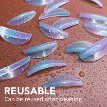 Libeauty 4 Pairs L Curl Reusable Silicone Eyelash Perm Pads | Washable Lash Lift Shields | Cute Aesthetic Beauty Tool For At-Home & Salon Lash Styling - Multicolor - View 6