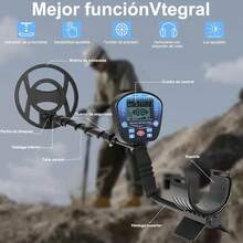 Set profesional de impermeabilidad con detector de metales ajustable, auriculares y pala, detector de metales ajustable y diseño ergonómico, pantalla LCD retroiluminada, detector de metales subterráneo, bobina de búsqueda con retroiluminación LCD, 5 modos de detección de oro, 3 modos de sonido de frecuencia, la varilla de detección permite ajustes de longitud sin fisuras para adaptarse a sus necesidades, diseño impermeable IP68. - Negro - Ver 8