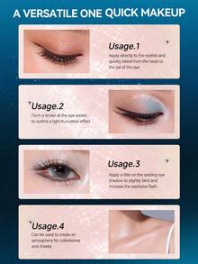 ROCK SWEET 闪亮光谱眼影棒 - 一抹即可打造哑光、珠光和烟熏眼妆，以大地色系为主，防晕染配方 - 銀鑽閃色 - 查看 4