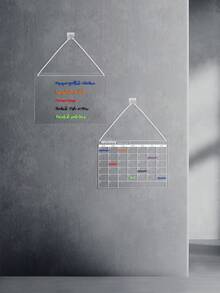 亚克力悬挂式月/周计划白板，可擦写日历，留言板 - 懸掛亞克力板 - 查看 8