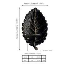 Portacandele da parete in ferro vintage con foglie nere e dorate, decorazione da parete per l'atmosfera di una cena a lume di candela - 1PC - Visualizzare 11