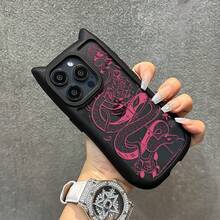 おしゃれなイヤホン払いき耐衝撃性、塗装済みみ、 17 Pro Max、16 Plus、15、14、13、12を使うにデザインされたスマホケース - ブルー - チェックする 1
