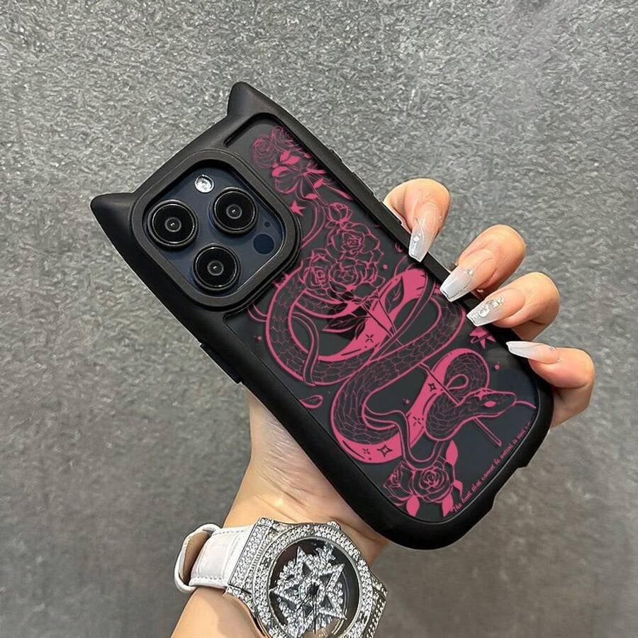 おしゃれなイヤホン払いき耐衝撃性、塗装済みみ、 17 Pro Max、16 Plus、15、14、13、12を使うにデザインされたスマホケース - ブルー - チェックする 1