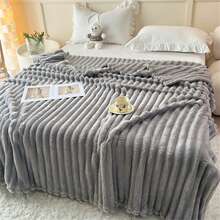 1 st vit mjuk varm fleecefilt, lämplig för säng, kontorslur, luftkonditionering, lakan - Mörkgrå - Visa 3