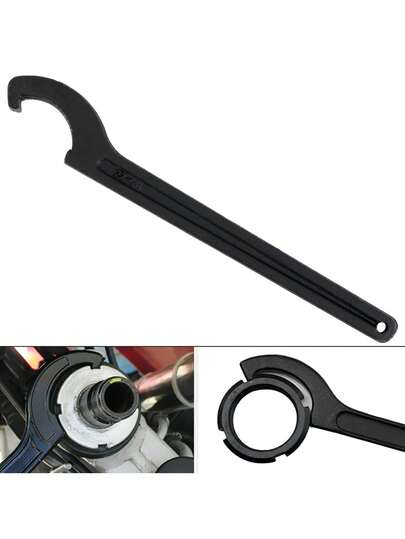 NICEYARD 22-26mm Adjust Motorcycle Bike Absorber Shock Wrench Stainless Steel Crescent Hook Head Round Nut Spanner Hand Tool