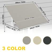 Retractable Awning With Articulated Arms, Balcony Awning, Retractable Awning, Balcony Awning, Sun Protection, Weather Resistant, Provides Shade, Retractable For Windows, Balcony, UV Resistant - Gray - View 14