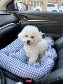 车载宠物床座椅 – 防滑、可水洗、四季通用旅行床垫，适用于小型/中型犬猫 - 彩色 - 查看 14