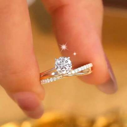 1pc Stainless Steel Fashion Creative Multicolor Starry Dotted Mixed Color Ring, Unique Design Engagement Ring, Gift For Girlfriend On Valentine's Day