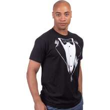 Tuxedo T-Shirt | Classic Party Humor Vintage Funny Tux Tee Joke Concert Festival Shirt For Men Women - 黑色 - 查看 3