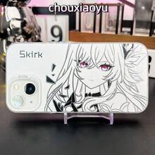 Funda compatible con entrega local de 24 horas para línea de teléfonos Apple 17, 22-25 Galaxy, diseño de arte lineal de Kirk, adecuada para iPhone 16 Pro Max, 15, 14, 13, 12, 11, XS, 7P/8P, acabado mate en color plata - Negro - Ver 3