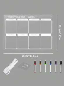 亚克力悬挂式月/周计划白板，可擦写日历，留言板 - 懸掛亞克力板 - 查看 10