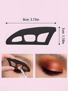 1/2/3pcs Eye Makeup Tool Set - Eye Shadow Stencils And Guide, Precise Application Template, Beginner Makeup Assistant Set - Eye Shadow Makeup Tools, 1-Minute Quick Makeup Template, Eye Shadow Mold, Suitable For Female Beginners, Can Makeup Anytime Anywhere - Multicolor - View 3