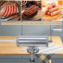 Wurstfüller Wurstmaschine Manuell Wurstfüllmaschine Wurstspritze Wurstpresse - Silber - Übersicht 5