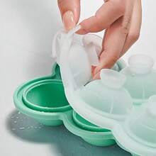 1.8 英寸（约 4.5 厘米）硅胶威士忌冰球模具，易灌装漏斗盖设计，方便装填和取出 - 6 个圆形硅胶冰球托盘模具，适用于鸡尾酒和波本威士忌 - 彩色 - 查看 10