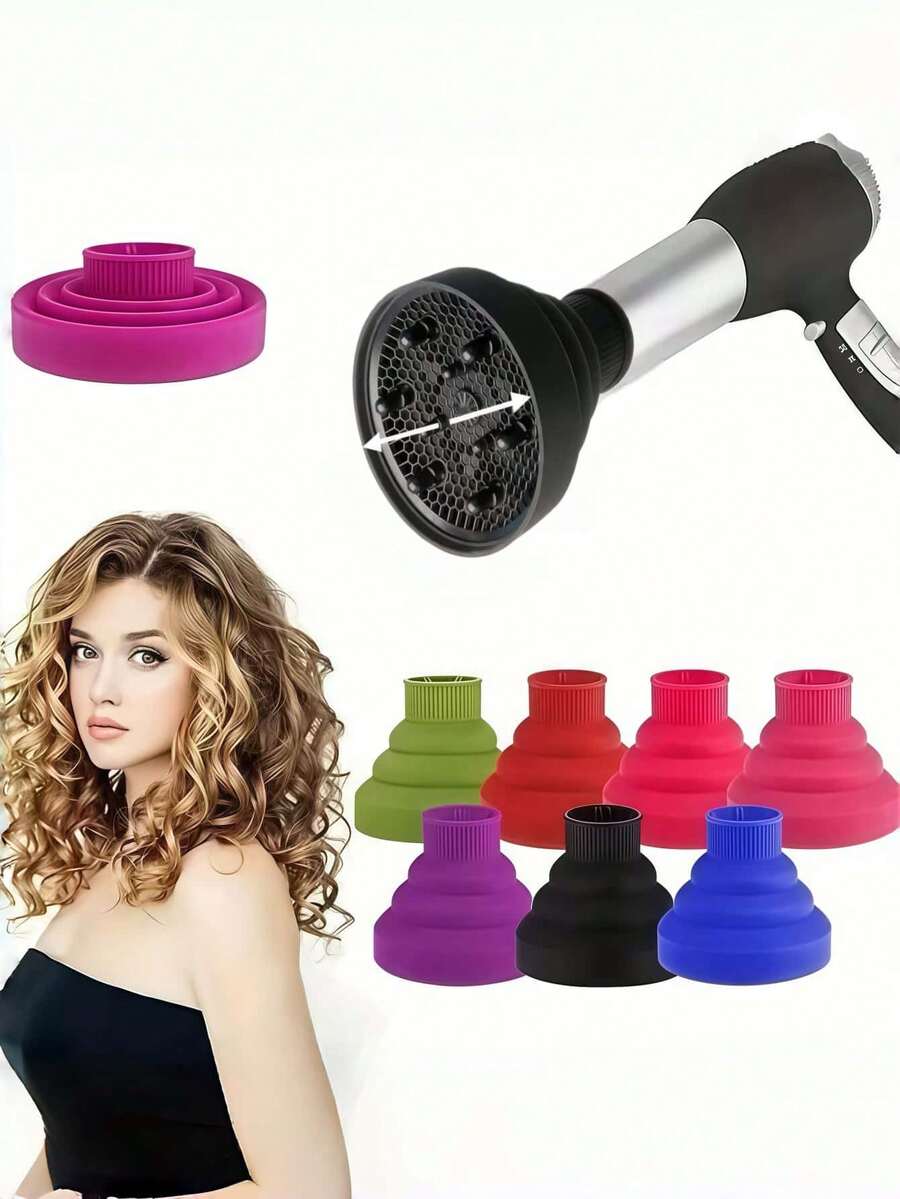 1/2/3PCS Travel-Friendly Hair Curl Diffuser With Free Storage Bag, Suitable For Curly, Wavy, And Spiral Hair - Salon-Grade Hair Dryer Accessory, Heat-Free Volumizing Tool | Define Natural Curls With This Lightweight Diffuser, Ideal For Home And Travel Use.Exquisitely Crafted, It's Specially Designed For Holiday Hairstyling-Perfect For Christmas, New Year, And Other Festive Occasions. A Must-Have To Create Flawless Hairstyles. - Multicolor - View 1