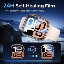 Bộ 6 miếng dán màn hình siêu mỏng bằng hydrogel cho Series 10/9/8/7/6/5/4/SE - 40mm, 41mm, 44mm, 45mm, 42mm, 46mm. Miếng dán màn hình hydrogel bảo vệ chống trầy xước, vết bẩn và nứt vỡ. - Trong sáng - Xem 5
