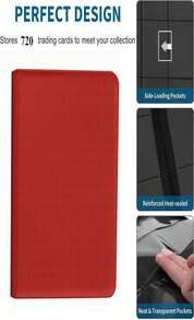 12 Pocket Trading Card Binder, 720 Pockets Ringless PU Cover Card Collection Binder, Double Sided Card Binder Collector Album, Card Folder For MTG, TCG, Sports Cards, Game Cards - MàuB - Xem 4