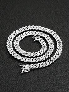 Fashionable Hiphop Multi-Color Cuban Link Chain Necklace, Essential For Women's Daily, Party, Commuting Outfits, Versatile And Elegant - Affordable Luxury and Exquisite Clavicle Necklace - View 11