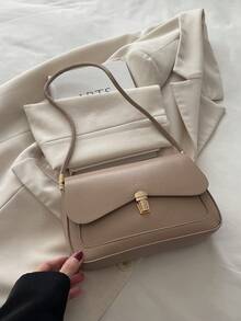 Fashionable Casual Minimalist Chain Crossbody Bag, Suitable For Shopping, Wallet, Young Women, College Students, Newlyweds, Office Ladies. Ideal For Office, School, Work, Business, Commuting, Outdoor, Travel, And Outings. - Khaki - View 5