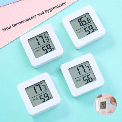 1ชิ้น/2ชิ้น/4ชิ้น ชุดเครื่องวัดอุณหภูมิในร่ม, เครื่องวัดความชื้นในร่ม, เครื่องวัดความชื้นขนาดเล็ก, เครื่องวัดอุณหภูมิดิจิตอลกลางแจ้ง, เหมาะสำหรับบ้าน, ภาชนะแก้ว, เรือนเพาะชำ, ตู้ฟักไข่, ห้องใต้ดิน, ตู้เสื้อผ้า ฯลฯ