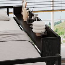 Kids Bed Frames, Headboards & Footboards - Black + MDF+Metal - View 4